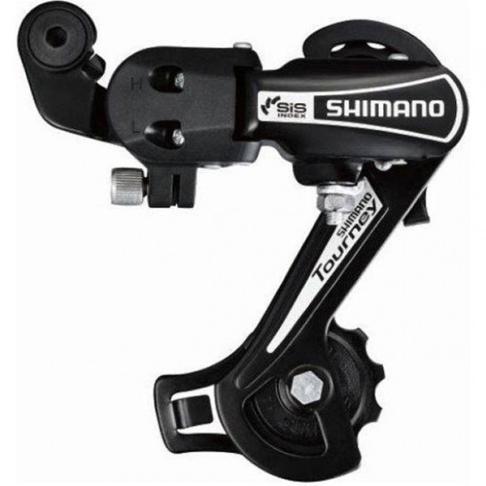 Переключатель задний SHIMANO TOURNEY, TY21-B, GS, 6 скоростей, крепление на ось, черный, без упаковки ARDTY21BGSBL