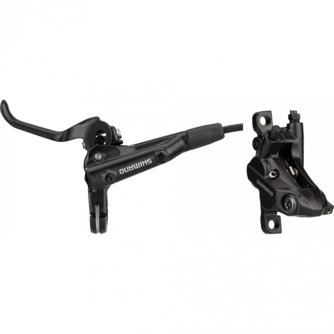 Тормоз дисковый SHIMANO MT501, BL-MT501(левый)/BR-MT520(передний), полимерные колодки, 1000мм, черный EMT501EKLFPMA100