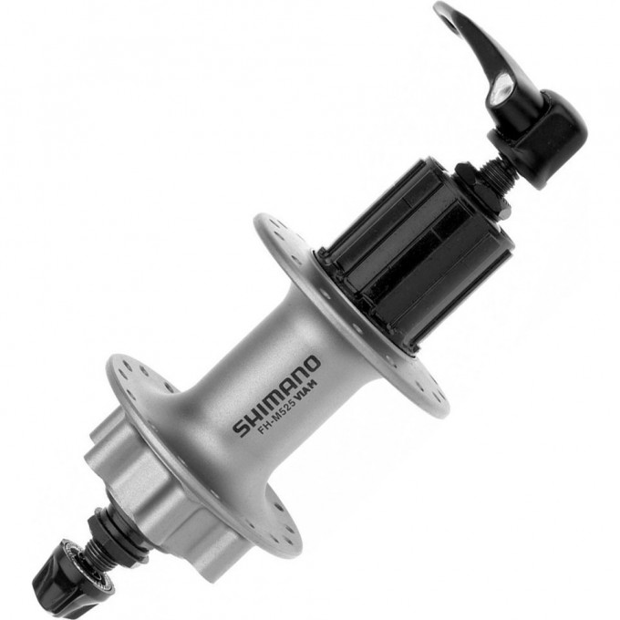 Втулка задняя SHIMANO DEORE, M525A, 32 отверстия, 8/9 скоростей, QR, 6-болтов, серебристый EFHM525ABZS