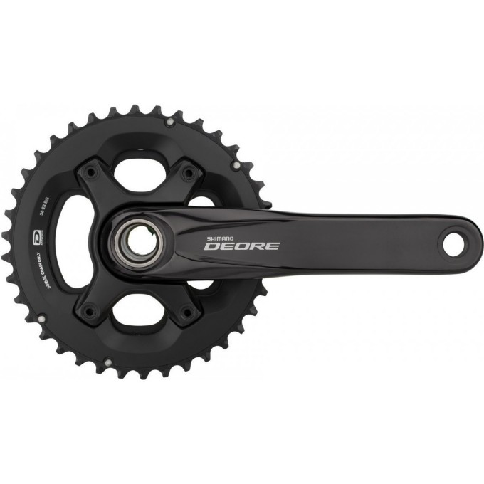 Система SHIMANO DEORE, M6000-2, 175 мм, интегрированный вал, 10 скоростей, 38/28T без каретки, черный EFCM6000EX88X