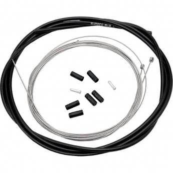 Трос и оплетка переключателя SHIMANO SP40, оплетка 1700 мм черная, трос 1.2X2100 мм нержавейка, 2 штуки, Y60098501 Трос и оплетка переключателя SHIMANO SP40, оплетка 1700 мм черная, трос 1.2X2100 мм нержавейка, 2 штуки, Y60098501