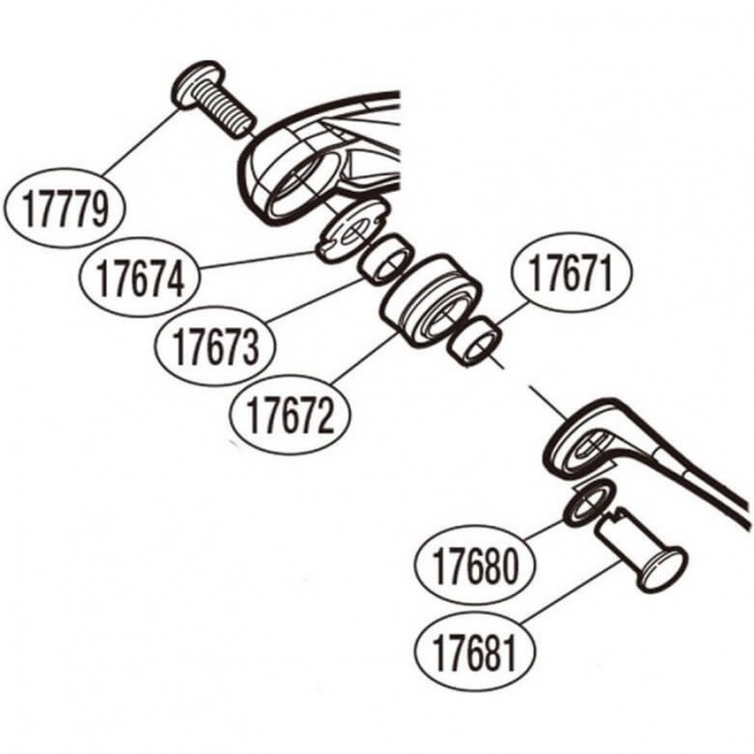 Запчасть для катушки SHIMANO LINE ROLLER ролик лесоукладивания в сборе RD17672